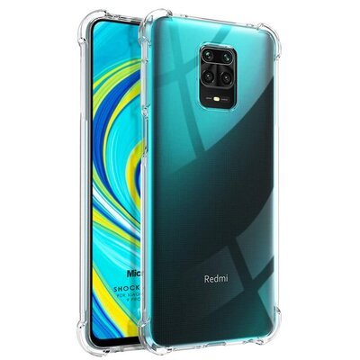 Microsonic Xiaomi Redmi Note 9S Kılıf Anti Shock Silikon Şeffaf