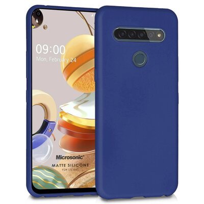 Microsonic LG K61 Kılıf Matte Silicone Lacivert