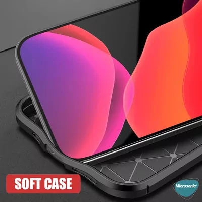 Microsonic Apple iPhone 16 Plus Kılıf Deri Dokulu Silikon Siyah