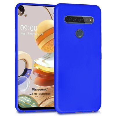 Microsonic LG K61 Kılıf Matte Silicone Mavi