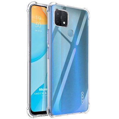 Microsonic Oppo A15s Kılıf Anti Shock Silikon Şeffaf