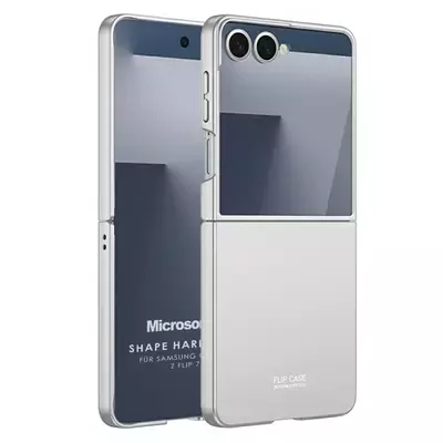 Microsonic Samsung Galaxy Z Flip 7 Kılıf Shape Hard Cover Gümüş