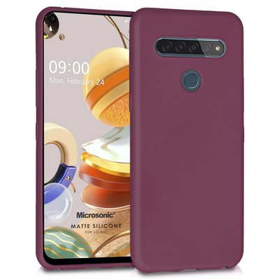 Microsonic LG K61 Kılıf Matte Silicone Mor