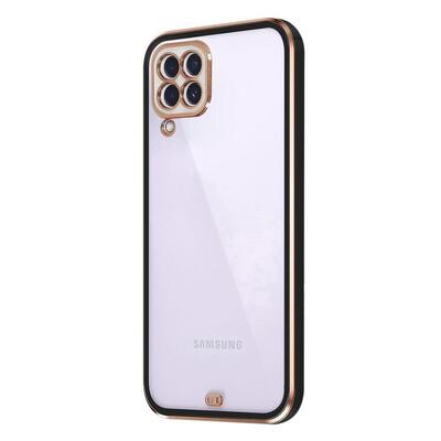 Microsonic Samsung Galaxy M12 Kılıf Laser Plated Soft Siyah