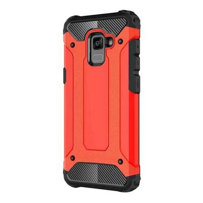 Caseup Samsung Galaxy A8 Plus 2018 Kılıf Tank Kırmızı