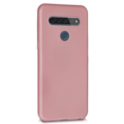 Microsonic LG K61 Kılıf Matte Silicone Rose Gold