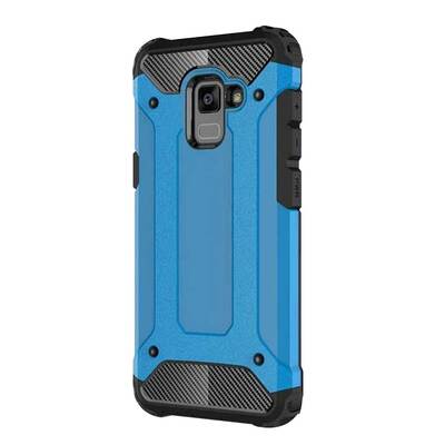 Caseup Samsung Galaxy A8 Plus 2018 Kılıf Tank Mavi