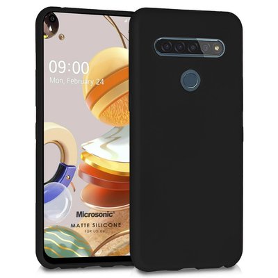 Microsonic LG K61 Kılıf Matte Silicone Siyah