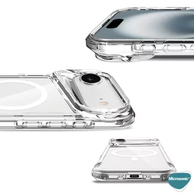 Microsonic Apple iPhone 17 Air Kılıf MagSafe Trex Bumper Şeffaf