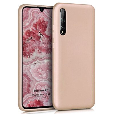 Microsonic Huawei P Smart S Kılıf Matte Silicone Gold