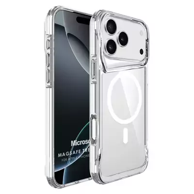 Microsonic Apple iPhone 17 Pro Kılıf MagSafe Trex Bumper Şeffaf