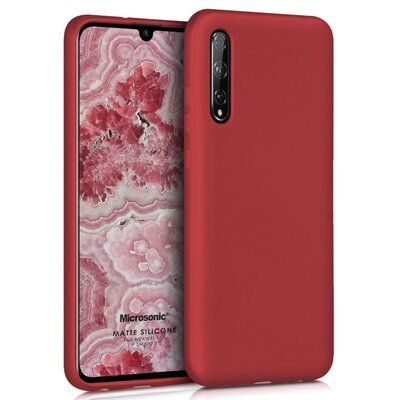 Microsonic Huawei P Smart S Kılıf Matte Silicone Kırmızı