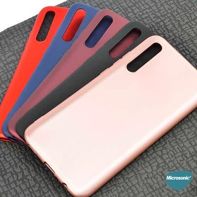 Microsonic Huawei P Smart S Kılıf Matte Silicone Kırmızı