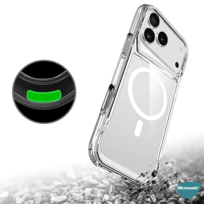 Microsonic Apple iPhone 17 Pro Max Kılıf MagSafe Trex Bumper Şeffaf