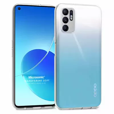 Microsonic Oppo Reno 6 4G Kılıf Transparent Soft Beyaz