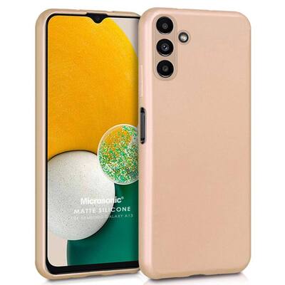 Microsonic Samsung Galaxy A04S Kılıf Matte Silicone Gold