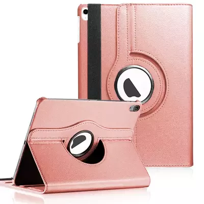 Microsonic Apple iPad 10.Nesil 10.9`` (A2696-A2757-A2777) 360 Rotating Stand Deri Rose Gold