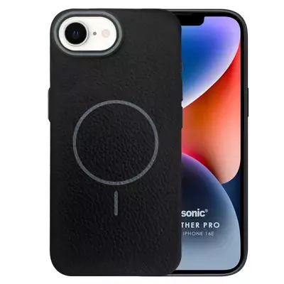 Microsonic Apple iPhone 16e Kılıf MagLeather Pro Siyah