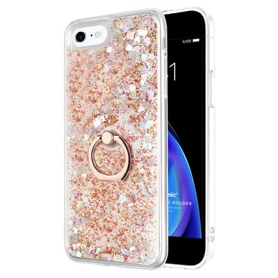 Microsonic Apple iPhone 6S Plus Kılıf Glitter Liquid Holder Gold