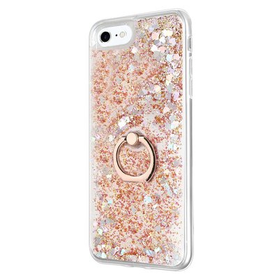 Microsonic Apple iPhone 6S Plus Kılıf Glitter Liquid Holder Gold