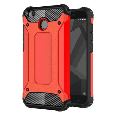 Microsonic Xiaomi Redmi 4X Kılıf Rugged Armor Kırmızı