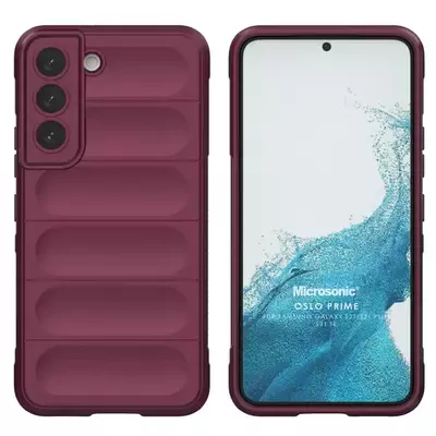 Microsonic Samsung Galaxy S22 Kılıf Oslo Prime Bordo