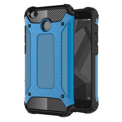 Microsonic Xiaomi Redmi 4X Kılıf Rugged Armor Mavi