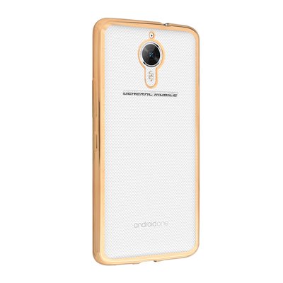 CaseUp General Mobile GM5 Plus Lazer Kesim Silikon Kılıf Gold