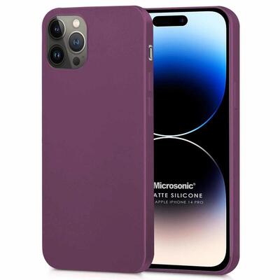 Microsonic Apple iPhone 14 Pro Kılıf Matte Silicone Mor