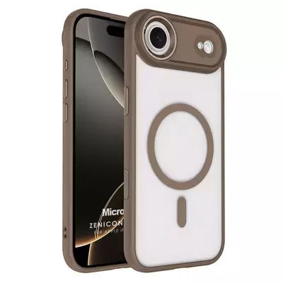 Microsonic Apple iPhone 17 Air Kılıf Zenicon MagSafe Kahverengi