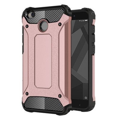 Microsonic Xiaomi Redmi 4X Kılıf Rugged Armor Rose Gold