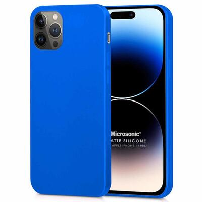 Microsonic Apple iPhone 14 Pro Kılıf Matte Silicone Mavi