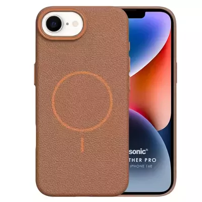 Microsonic Apple iPhone 16e Kılıf MagLeather Pro Kahverengi