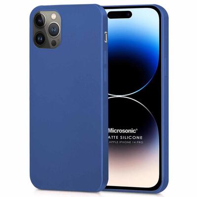 Microsonic Apple iPhone 14 Pro Kılıf Matte Silicone Lacivert