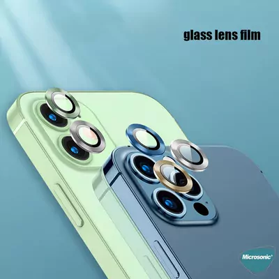 Microsonic Apple iPhone 15 Pro Tekli Kamera Lens Koruma Camı Gold