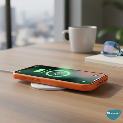 Microsonic Apple iPhone 17 Pro Kılıf Zenicon MagSafe Turuncu