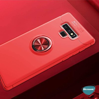 Microsonic Samsung Galaxy Note 9 Kılıf Kickstand Ring Holder Lacivert