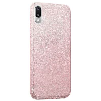 Microsonic Samsung Galaxy A02 Kılıf Sparkle Shiny Rose Gold