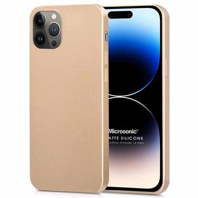 Microsonic Apple iPhone 14 Pro Kılıf Matte Silicone Gold