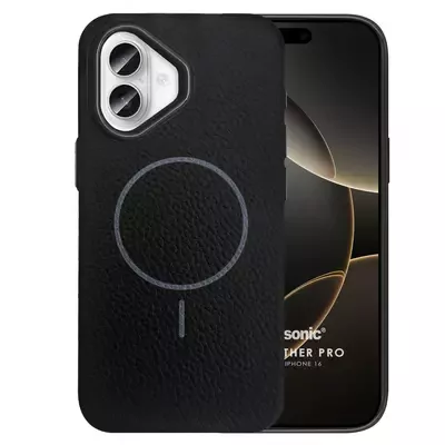Microsonic Apple iPhone 16 Kılıf MagLeather Pro Siyah