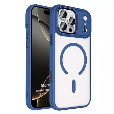 Microsonic Apple iPhone 17 Pro Kılıf Zenicon MagSafe Lacivert