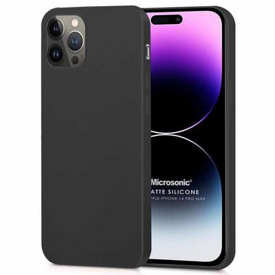 Microsonic Apple iPhone 14 Pro Max Kılıf Matte Silicone Siyah