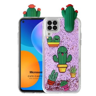 Microsonic Huawei P40 Lite Kılıf Cute Cartoon Kaktüs