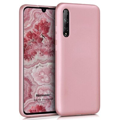 Microsonic Huawei Y8P Kılıf Matte Silicone Rose Gold