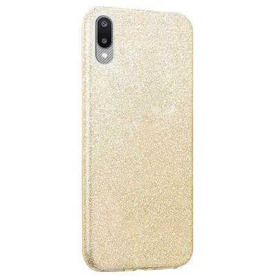 Microsonic Samsung Galaxy A02 Kılıf Sparkle Shiny Gold