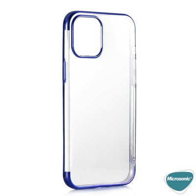 Microsonic Apple iPhone 12 Kılıf Skyfall Transparent Clear Mavi