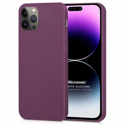 Microsonic Apple iPhone 14 Pro Max Kılıf Matte Silicone Mor