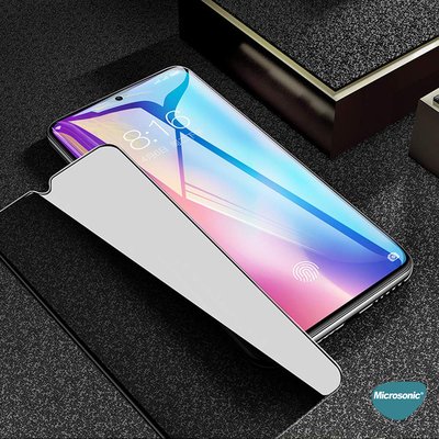 Microsonic Oppo A15 Invisible Privacy Kavisli Ekran Koruyucu Siyah