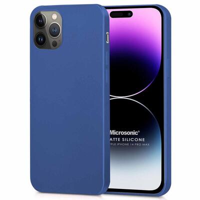 Microsonic Apple iPhone 14 Pro Max Kılıf Matte Silicone Lacivert