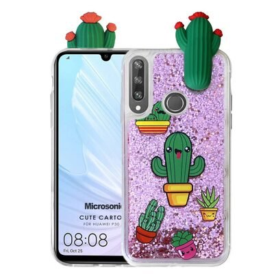 Microsonic Huawei P30 Lite Kılıf Cute Cartoon Kaktüs